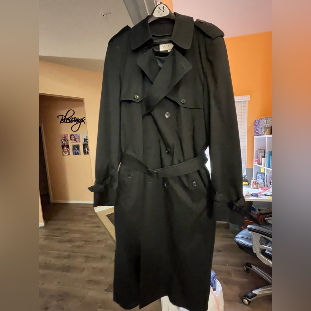 Mens 44L Classic Towne London Fog Trenchcoat